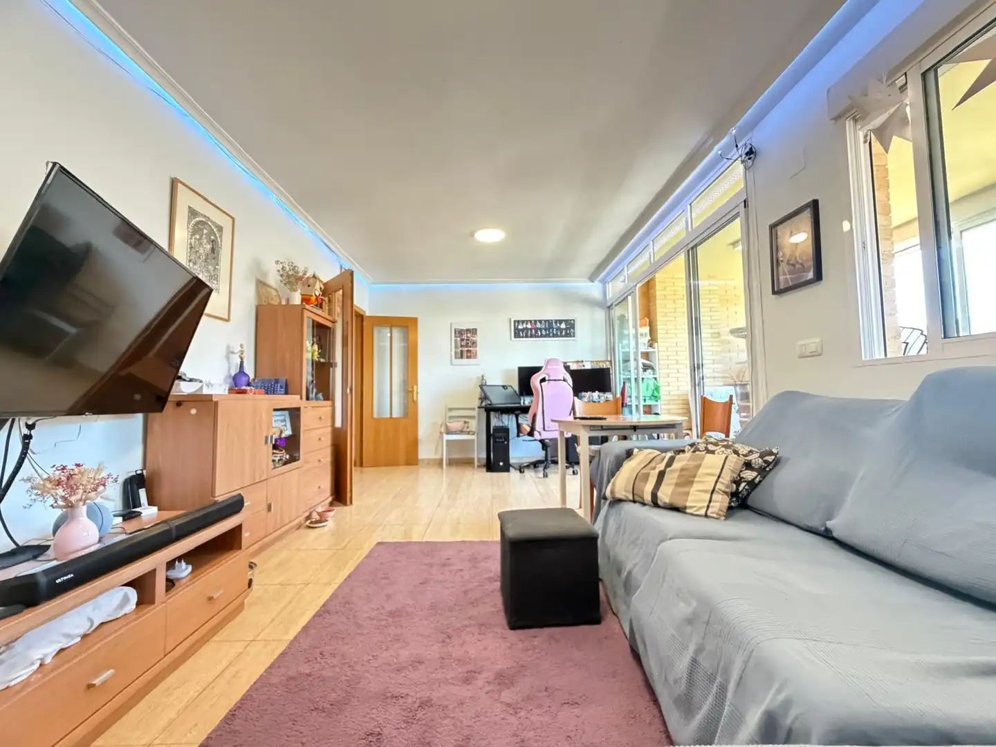Sala de estar de Piso en venta en Alicante / Alacant con Aire acondicionado y Piscina comunitaria