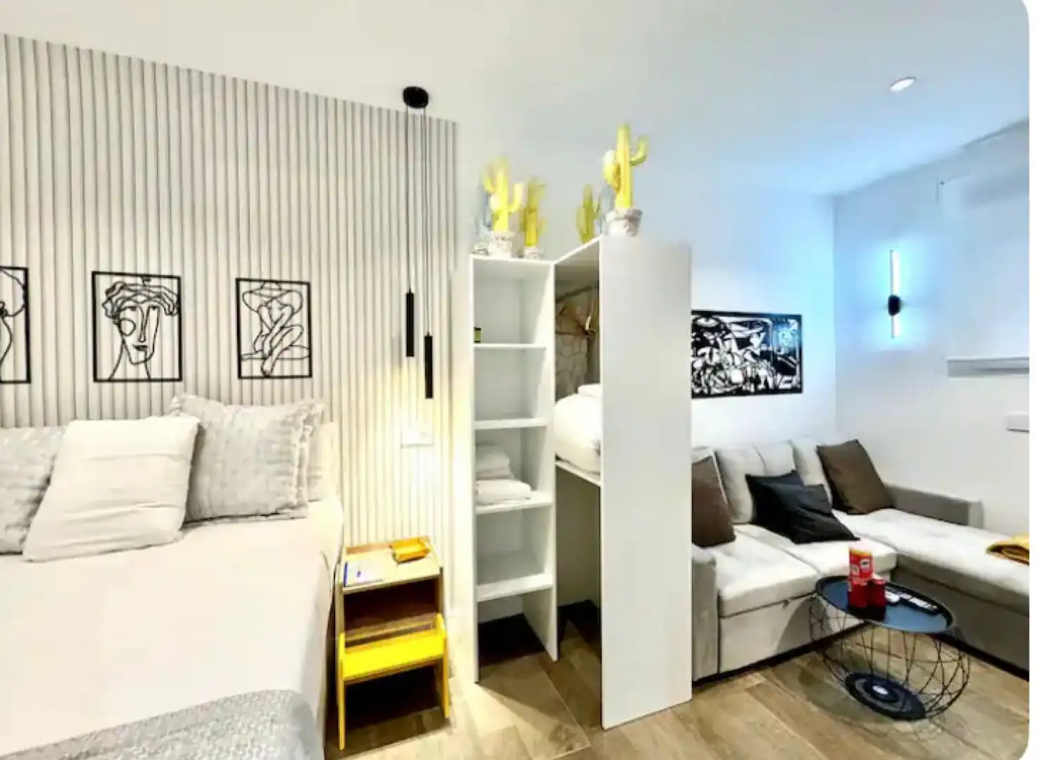 Schlafzimmer von Wohnung zur Miete in Madrid mit Klimaanlage, Heizung und Möbliert