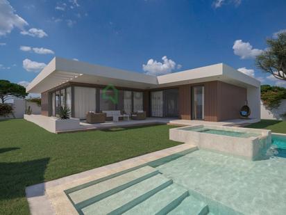 Vista exterior de Casa o xalet en venda en Badajoz Capital amb Aire condicionat, Jardí privat i Piscina