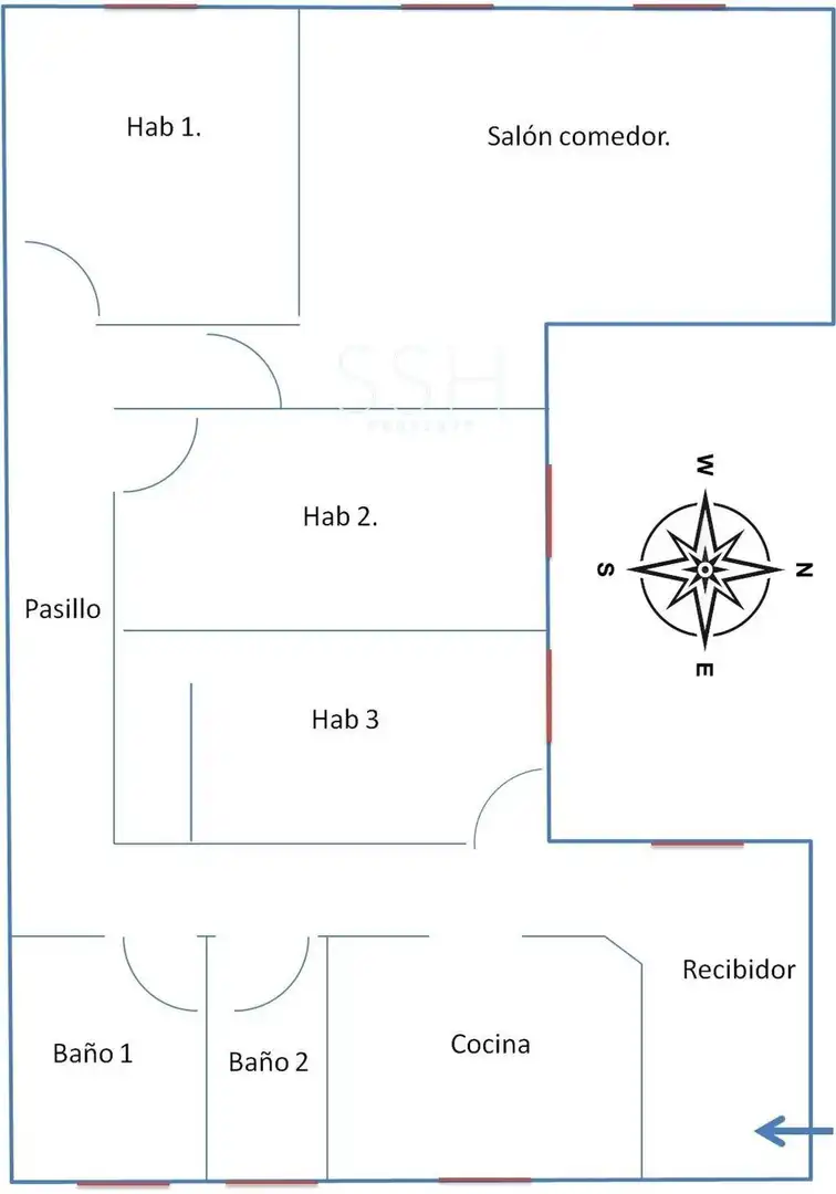 Wohnung zur Miete in Madrid mit Klimaanlage, Heizung und Möbliert