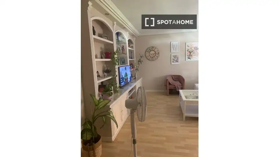 Living room of Flat for share in Madrid  with Air Conditioner, Heating and Furnished