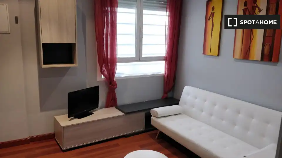 Sala de estar de Piso de alquiler en Madrid con Aire acondicionado, Calefacción y Amueblado