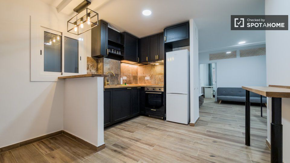Kitchen of Flat to rent in  Barcelona Capital  with Air Conditioner, Heating and Furnished