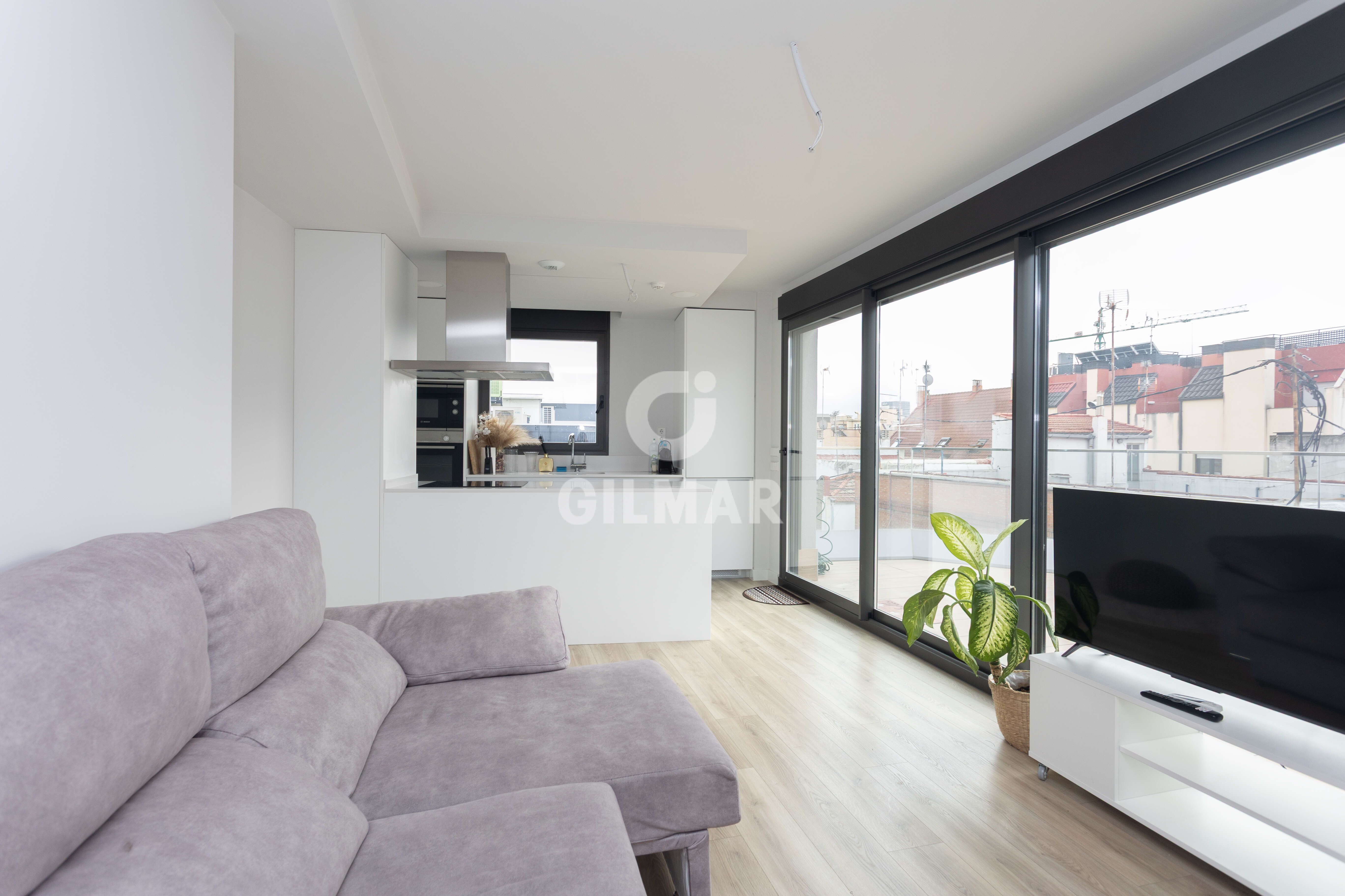 Living room of Attic for sale in  Madrid Capital  with Heating, Private garden and Storage room