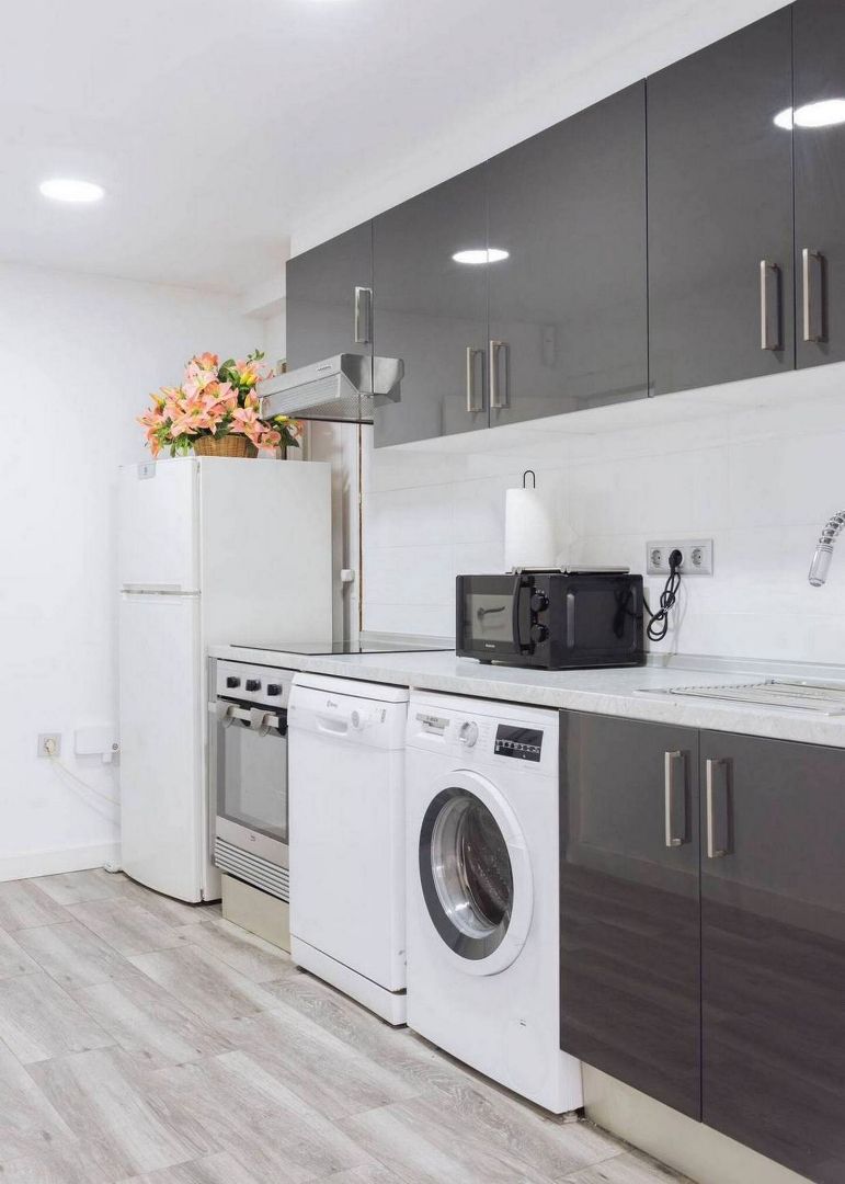 Kitchen of Flat to rent in  Zaragoza Capital  with Air Conditioner, Heating and Furnished