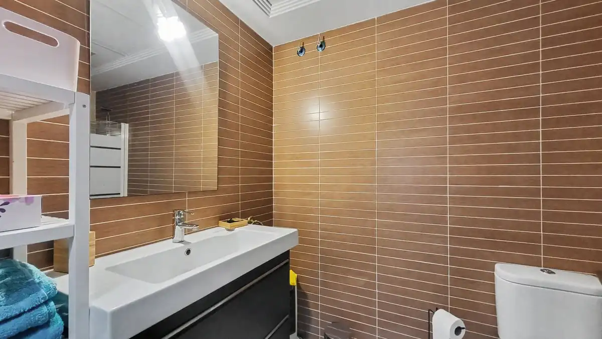 Baño de Apartamento en venta en Pedreguer con Aire acondicionado, Calefacción y Jardín privado