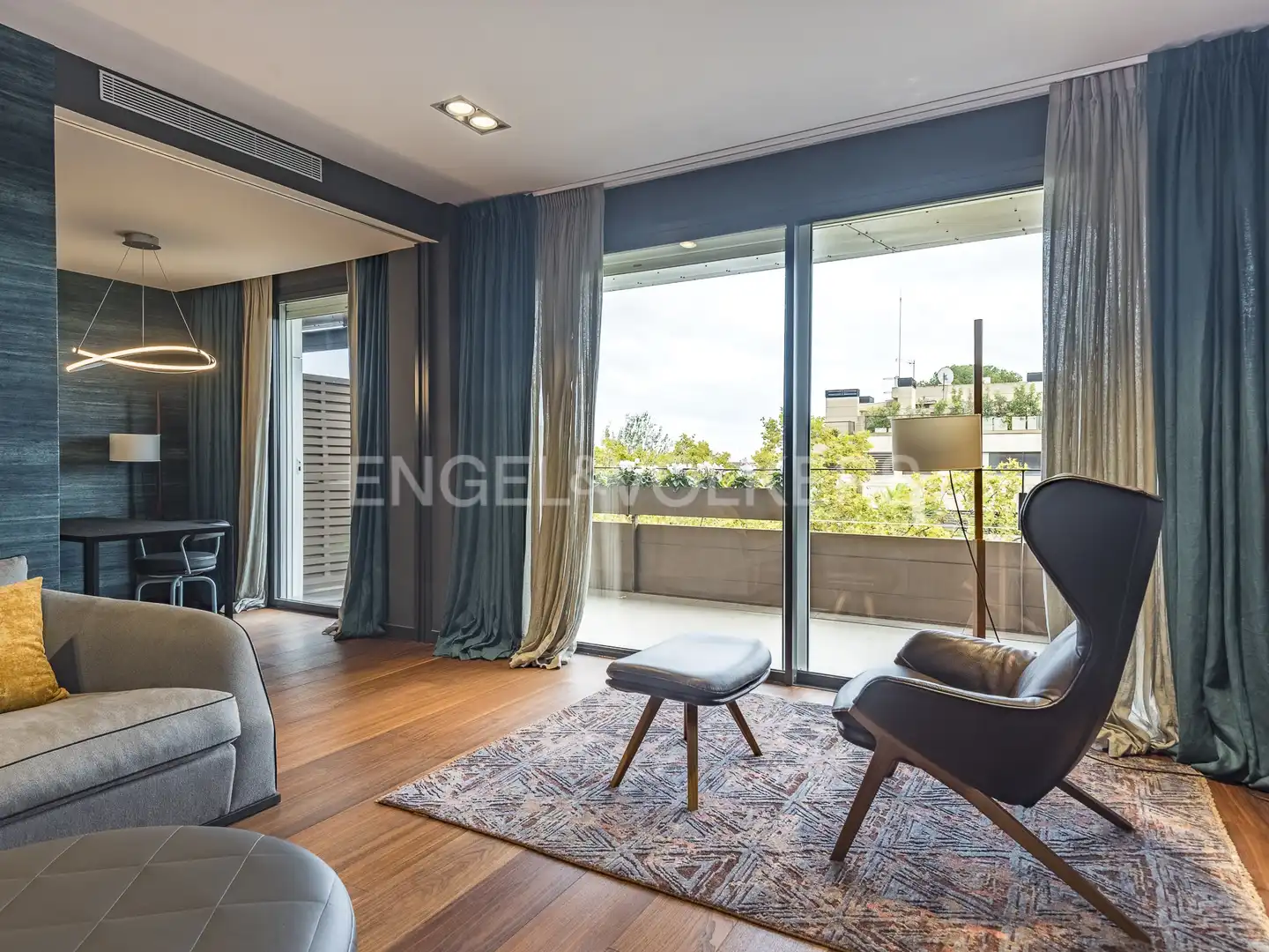 Sala de estar de Piso en venta en Barcelona con Aire acondicionado, Calefacción y Parquet