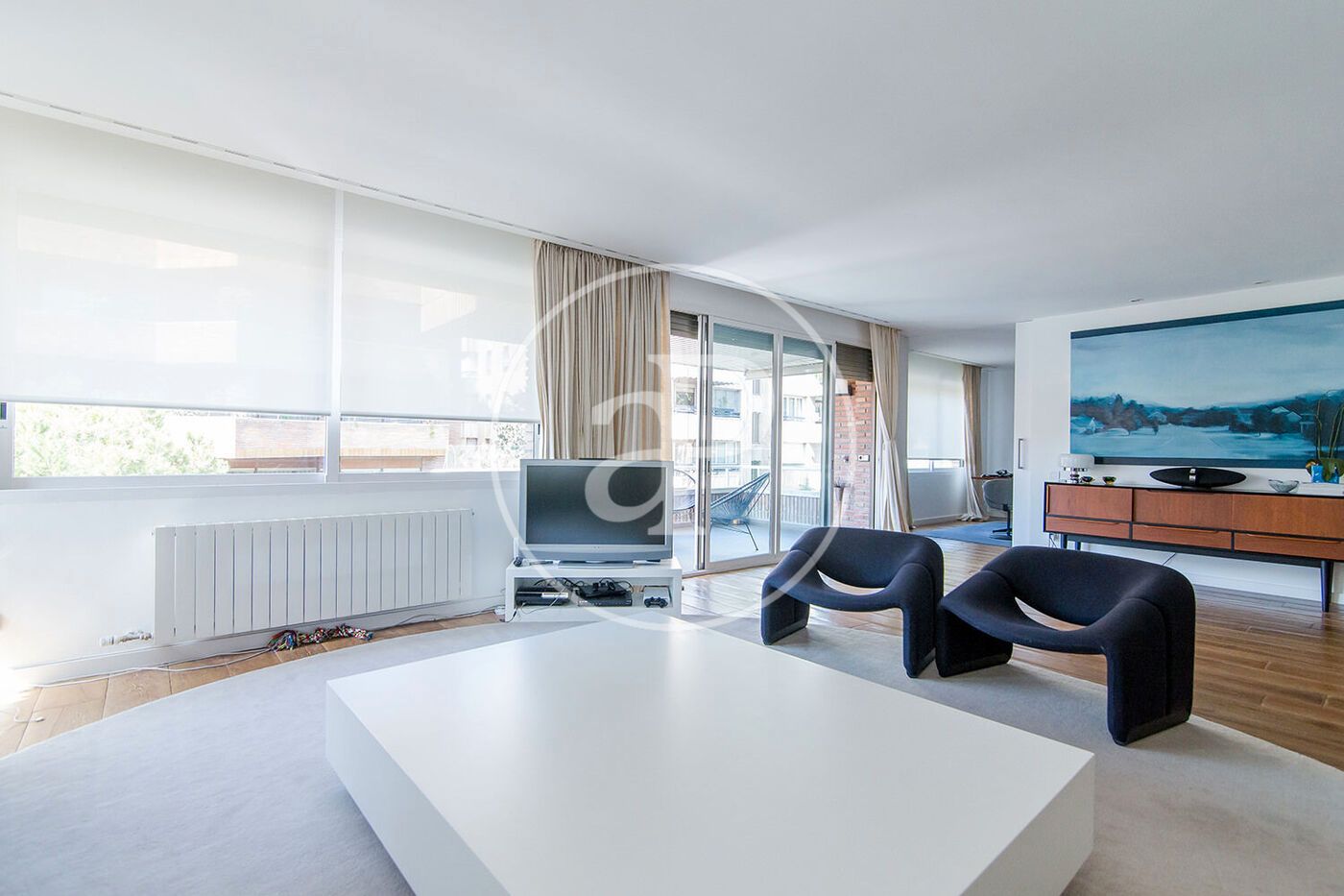 Sala d'estar de Pis de lloguer en  Barcelona Capital amb Aire condicionat, Calefacció i Terrassa