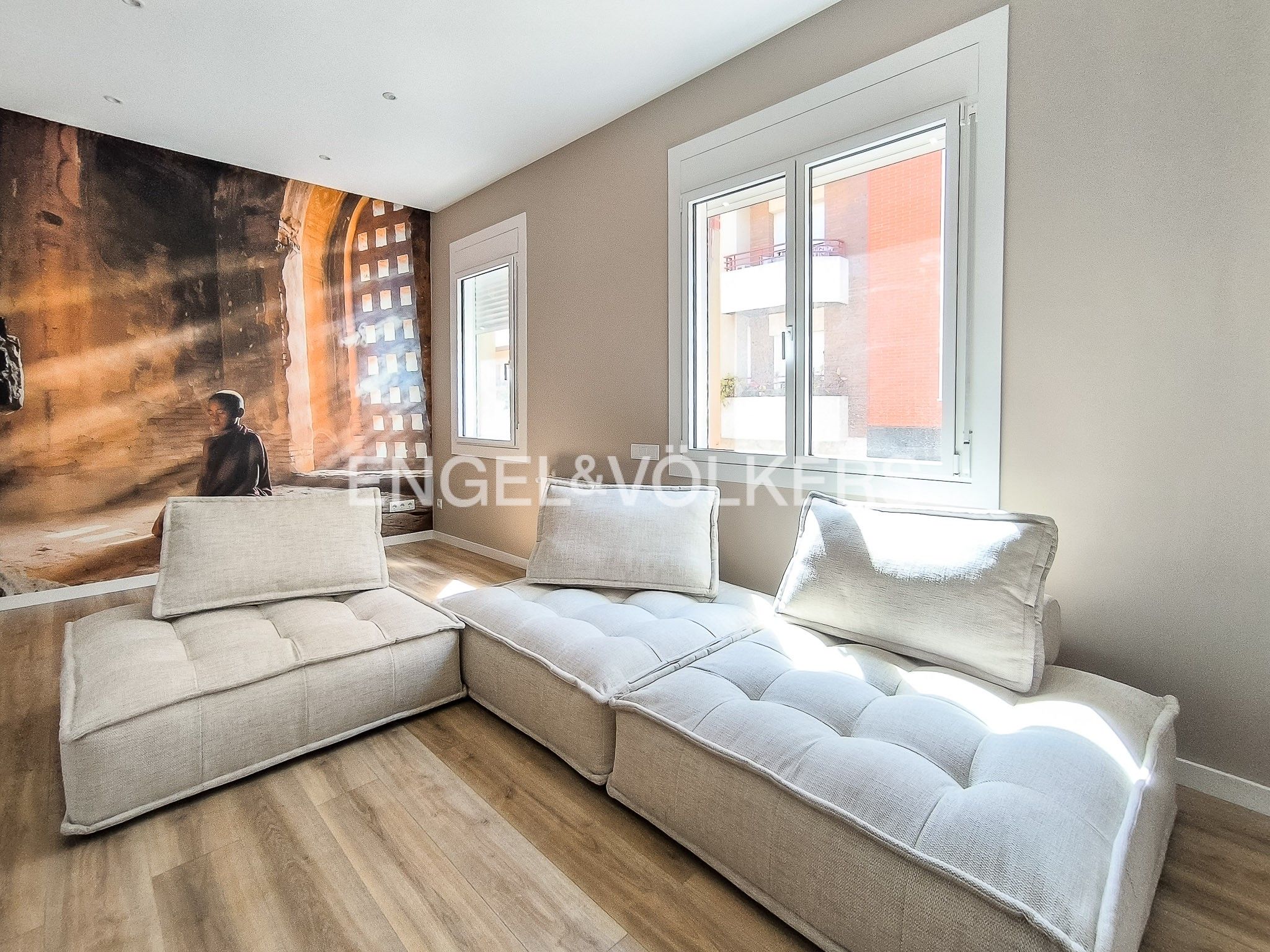 Living room of Single-family semi-detached to rent in  Barcelona Capital  with Air Conditioner, Heating and Private garden