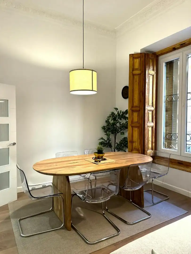 Esszimmer von Wohnung zur Miete in Madrid mit Klimaanlage, Heizung und Möbliert
