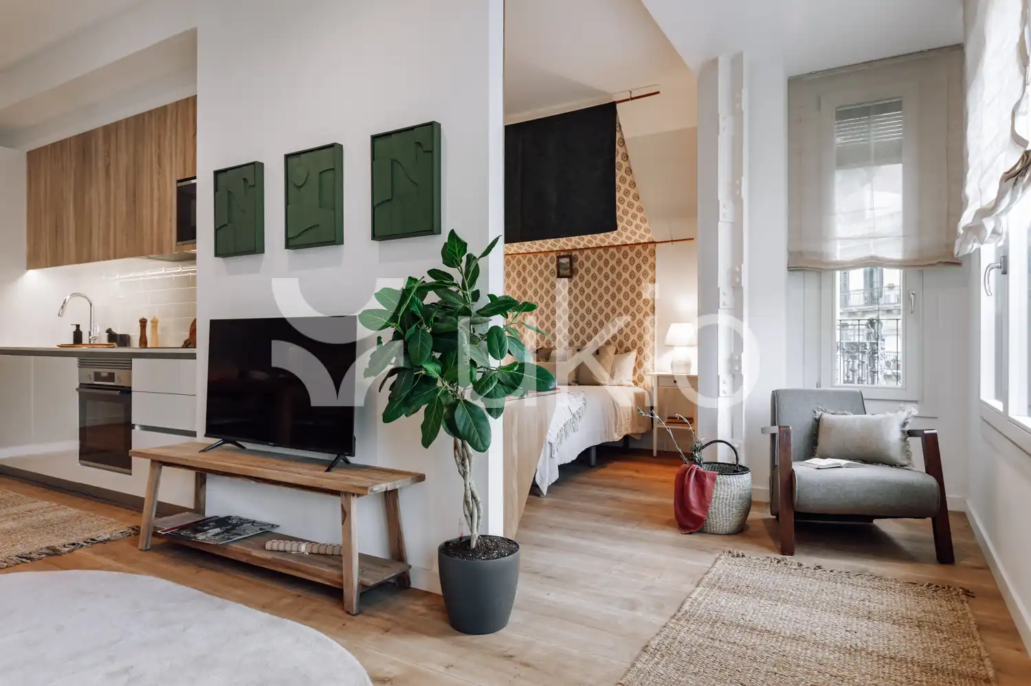 Living room of Apartments for rent in Barcelona  with Heating, Furnished and Oven