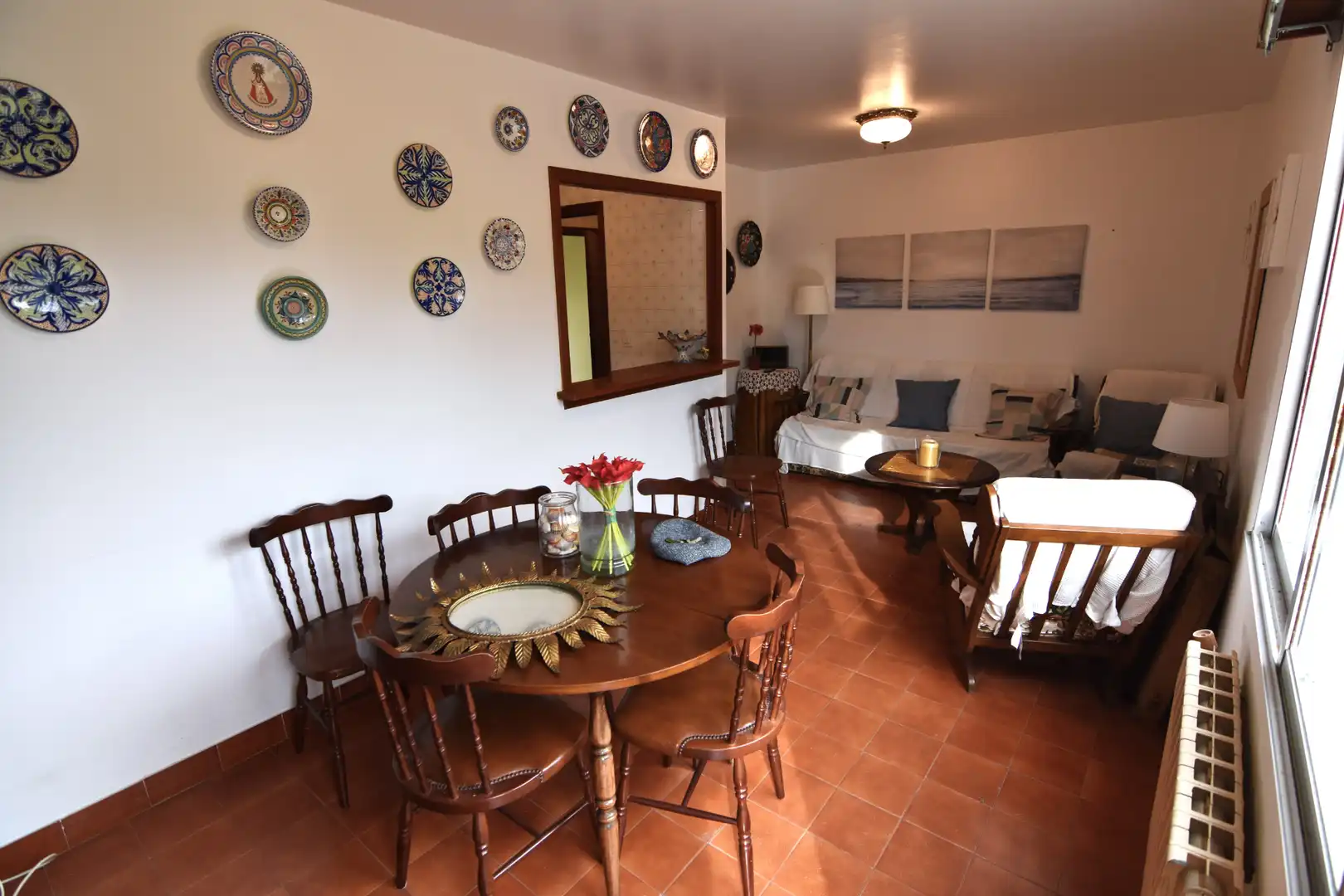 Comedor de Piso en venta en Pontedeume con Calefacción, Parquet y Terraza