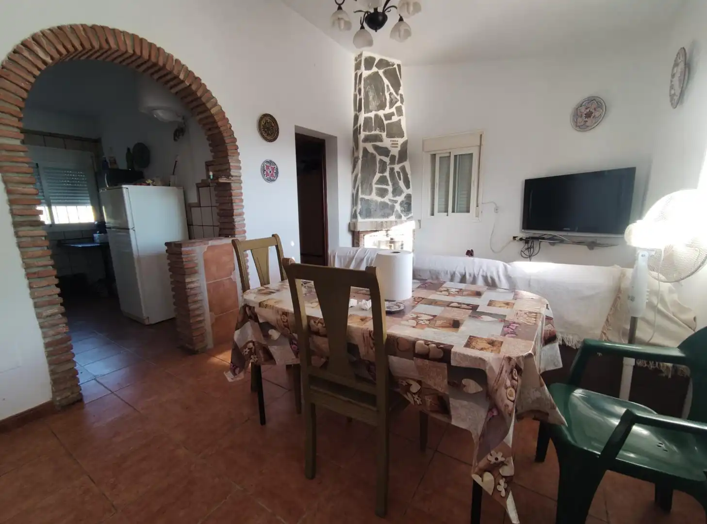 Comedor de Finca rústica en venta en Cútar con Jardín privado, Terraza y Piscina
