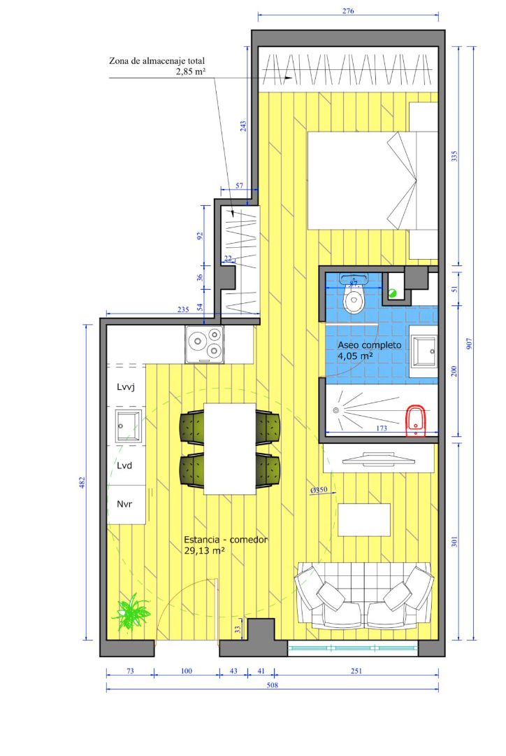 Flat for sale in Salamanca Capital  with Air Conditioner, Heating and Furnished