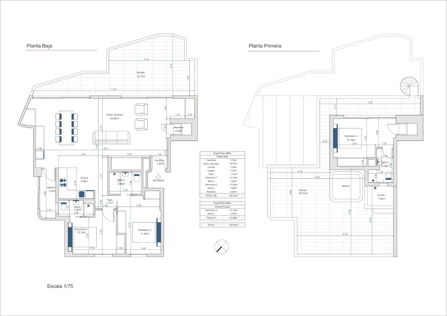 Attic for sale in Calpe / Calp  with Air Conditioner, Heating and Terrace