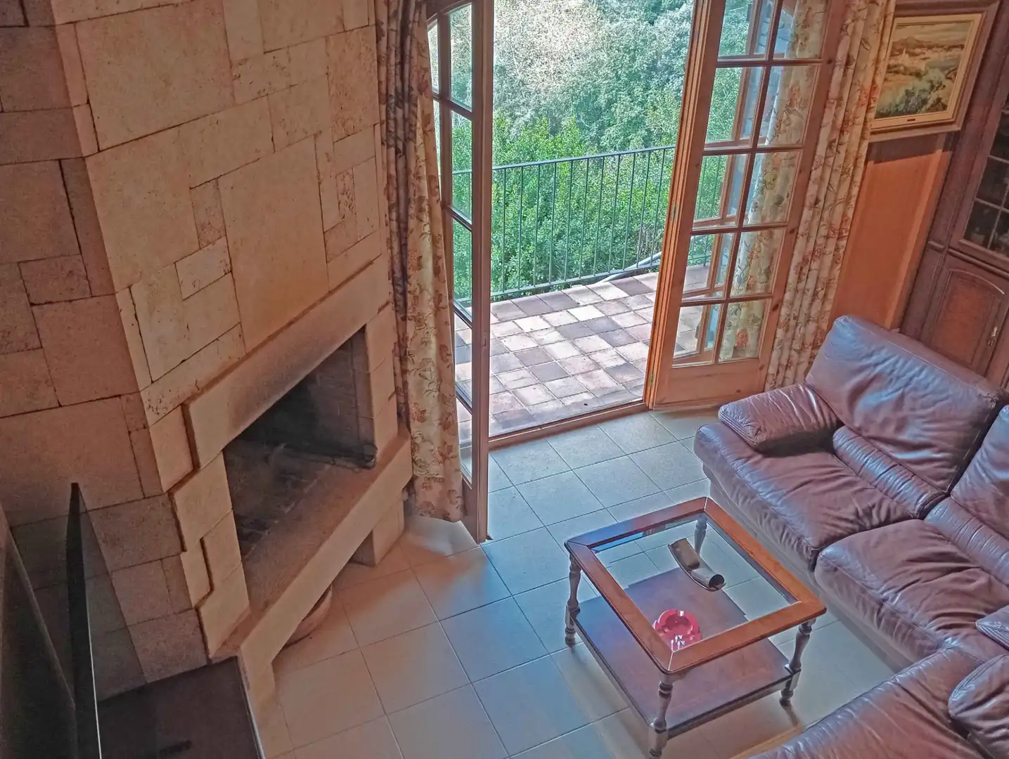 Wohnzimmer von Einfamilien-Reihenhaus zum Verkauf in Montseny mit Heizung, Parkett und Terrasse