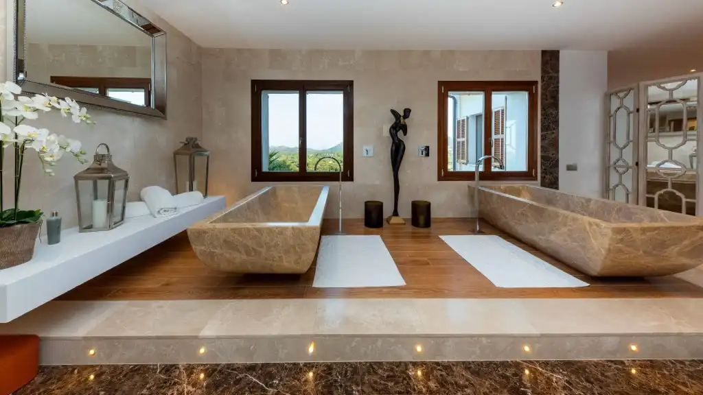 Bany de Casa o xalet de lloguer en Pollença amb Aire condicionat, Calefacció i Jardí privat