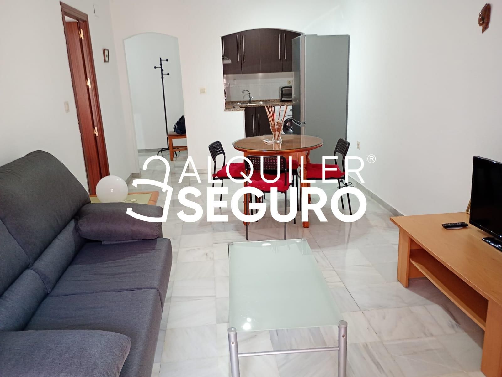 Sala d'estar de Pis de lloguer en Málaga Capital amb Terrassa i Moblat