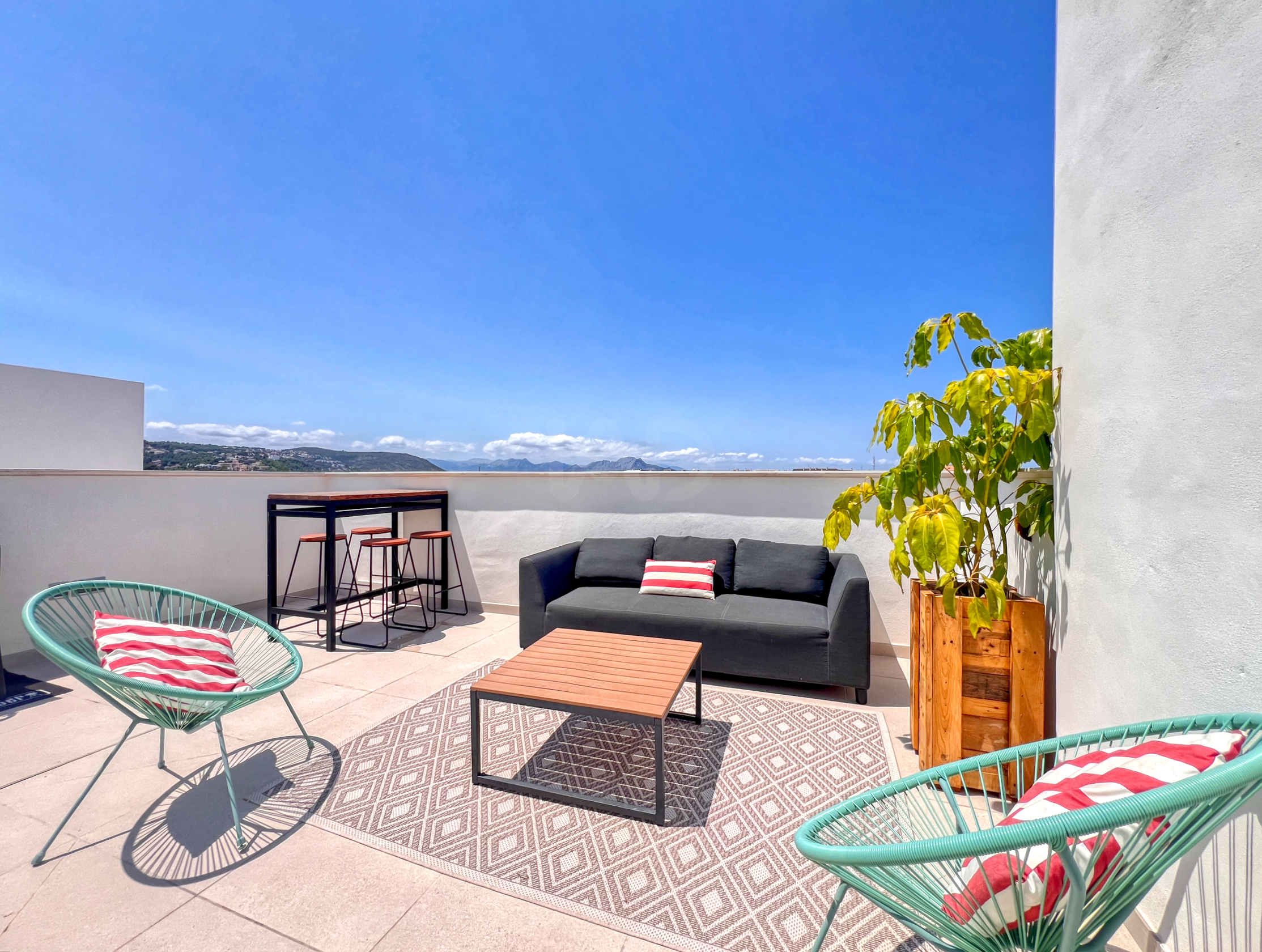 Terraza de Ático de alquiler en Dénia con Aire acondicionado, Terraza y Piscina