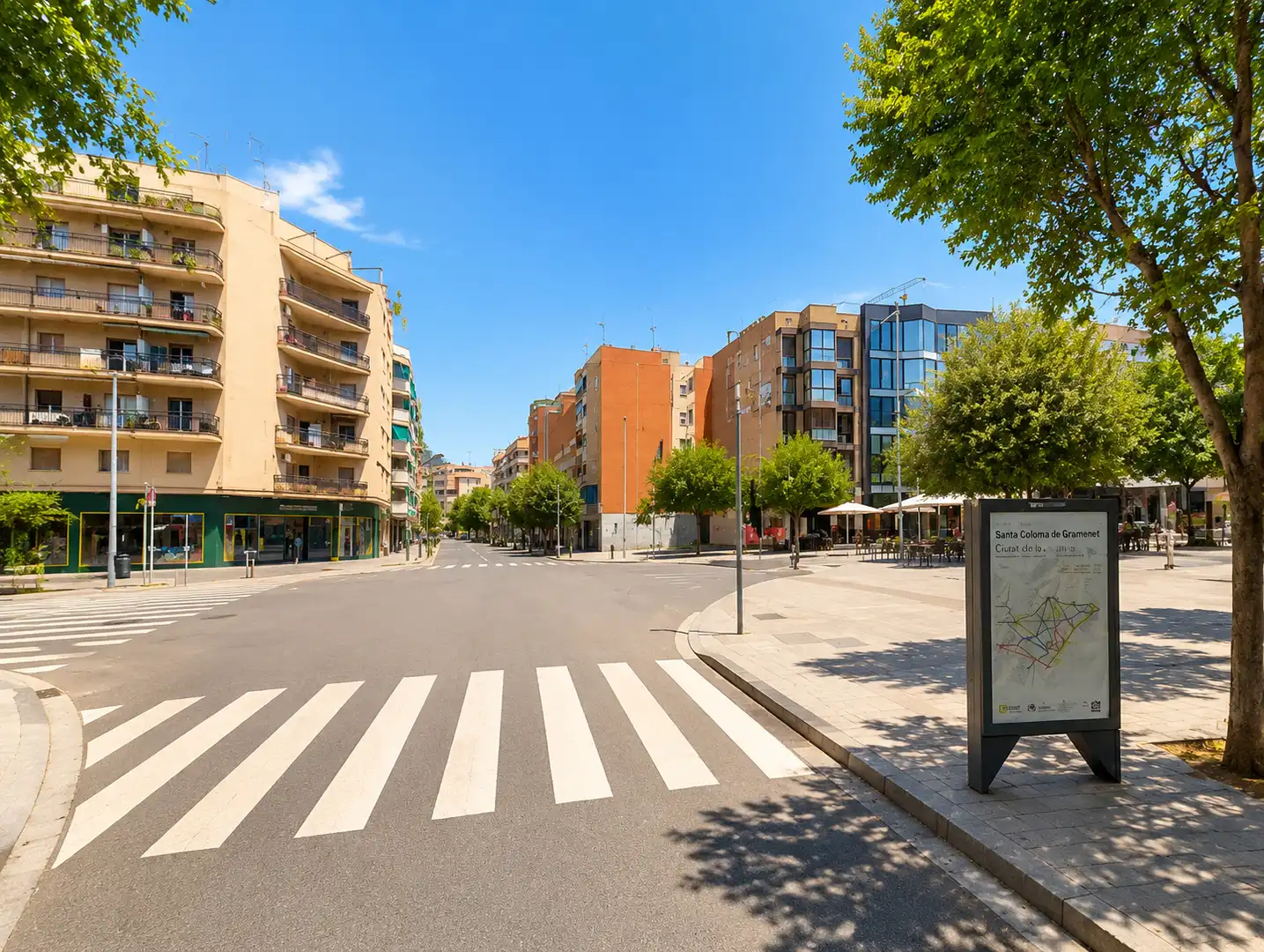 Vista exterior de Pis en venda en Santa Coloma de Gramenet amb Aire condicionat, Calefacció i Balcó