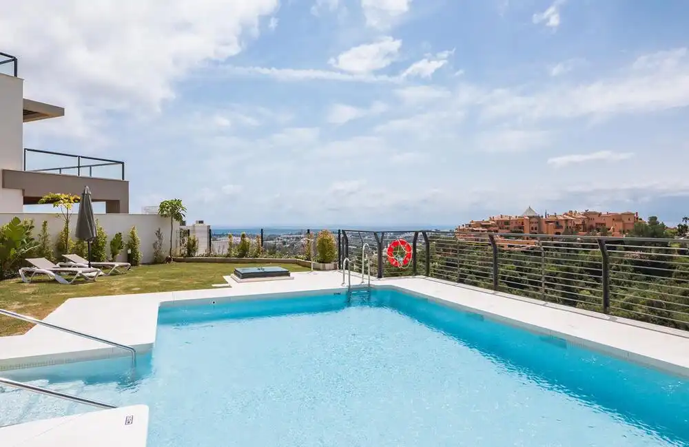 Swimming pool of Attic for rent in Marbella  with Air Conditioner, Terrace and Swimming Pool