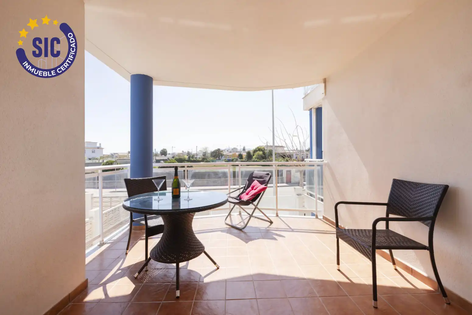 Terrasse von Wohnung zum Verkauf in Piles mit Klimaanlage, Terrasse und Schwimmbad