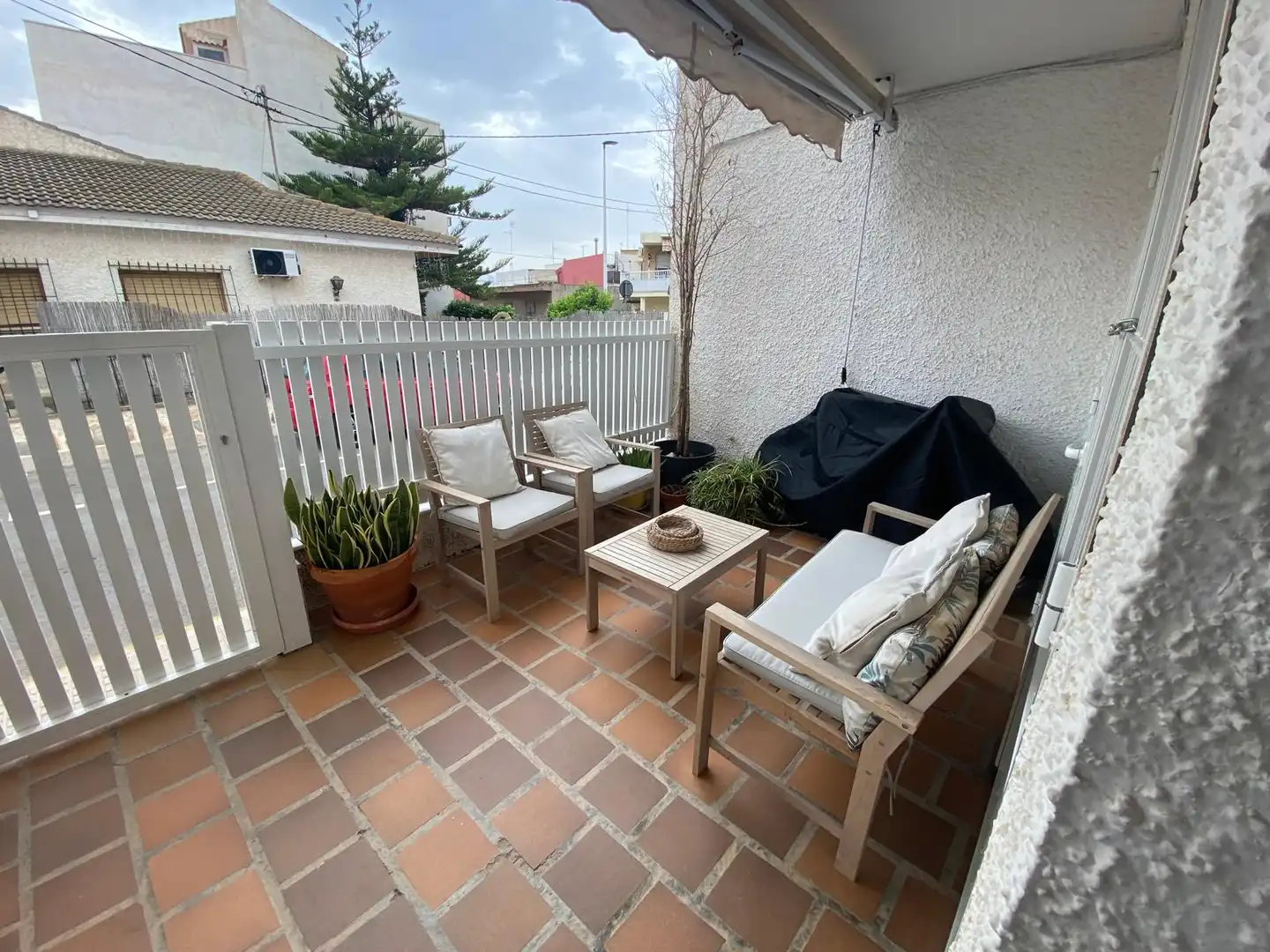 Terraza de Casa adosada en venta en San Pedro del Pinatar con Aire acondicionado, Calefacción y Jardín privado