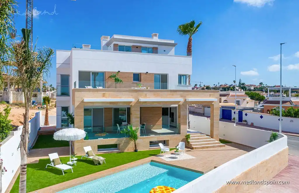 Exterior view of Houses for sale in Rojales  with Private garden, Terrace and Swimming Pool