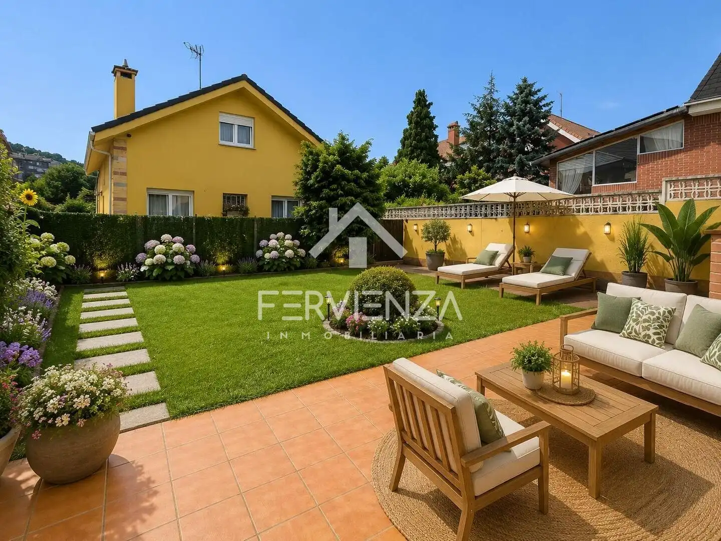 Jardín de Casa o chalet en venta en Castrillón