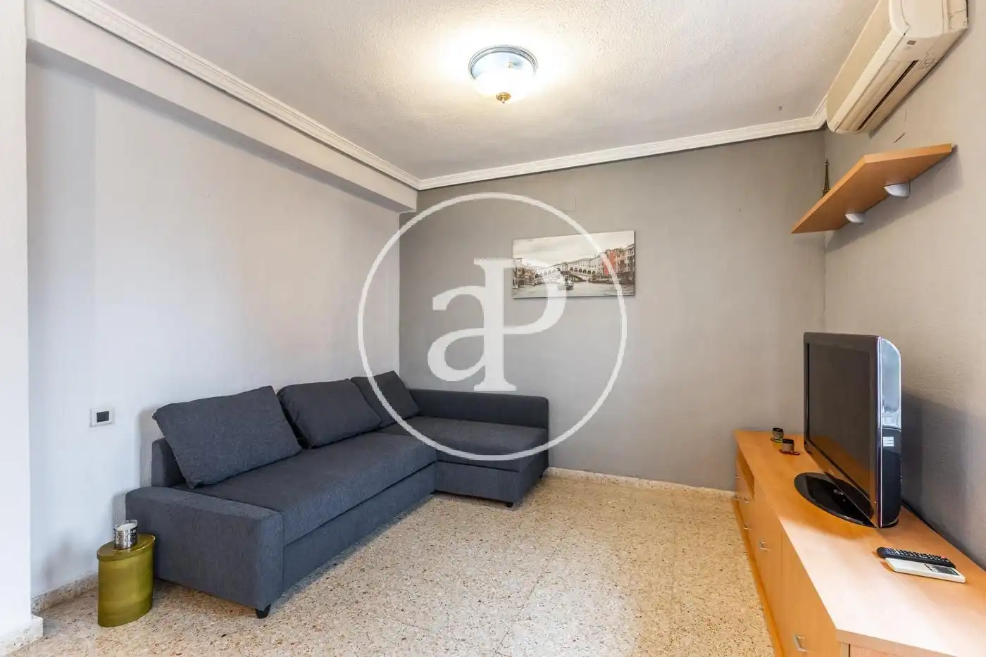 Wohnzimmer von Wohnung zur Miete in Valencia mit Klimaanlage, Heizung und Möbliert