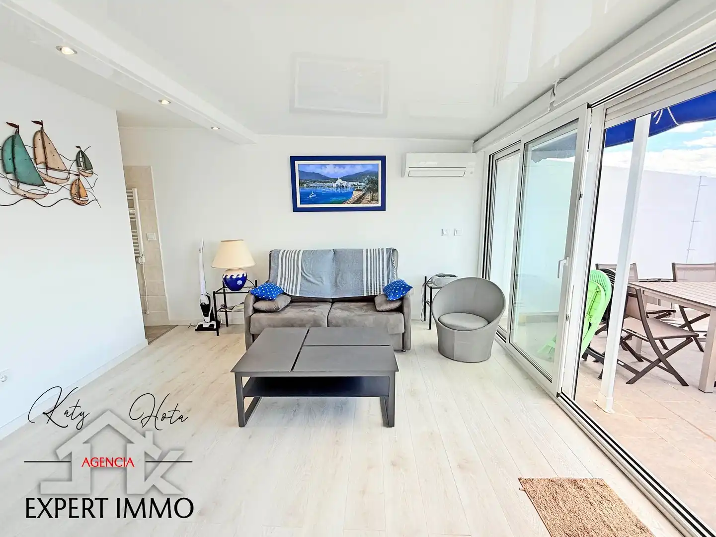 Sala de estar de Apartamento en venta en Roses con Aire acondicionado, Calefacción y Terraza