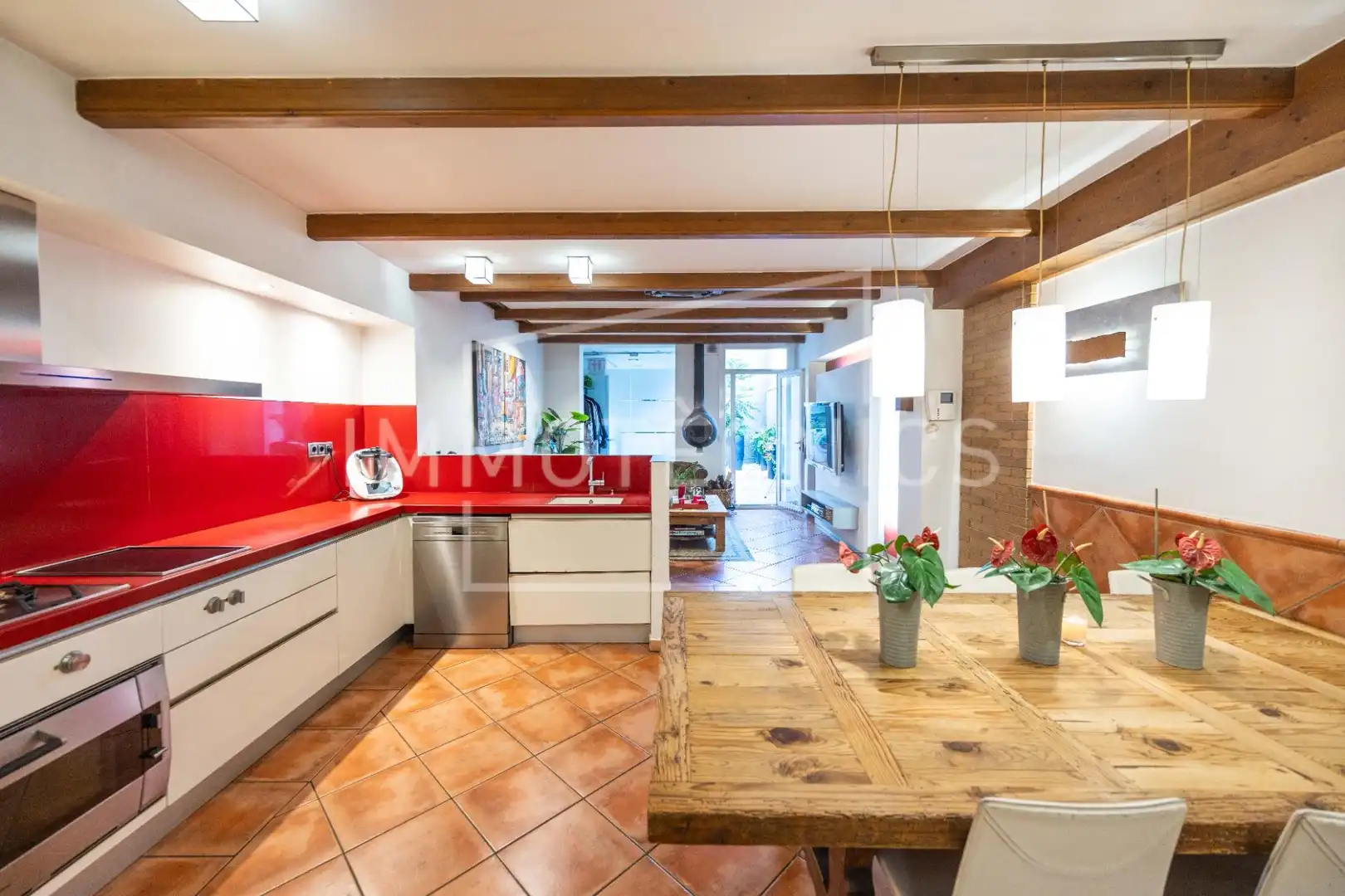 Cocina de Casa adosada en venta en Granollers con Balcón