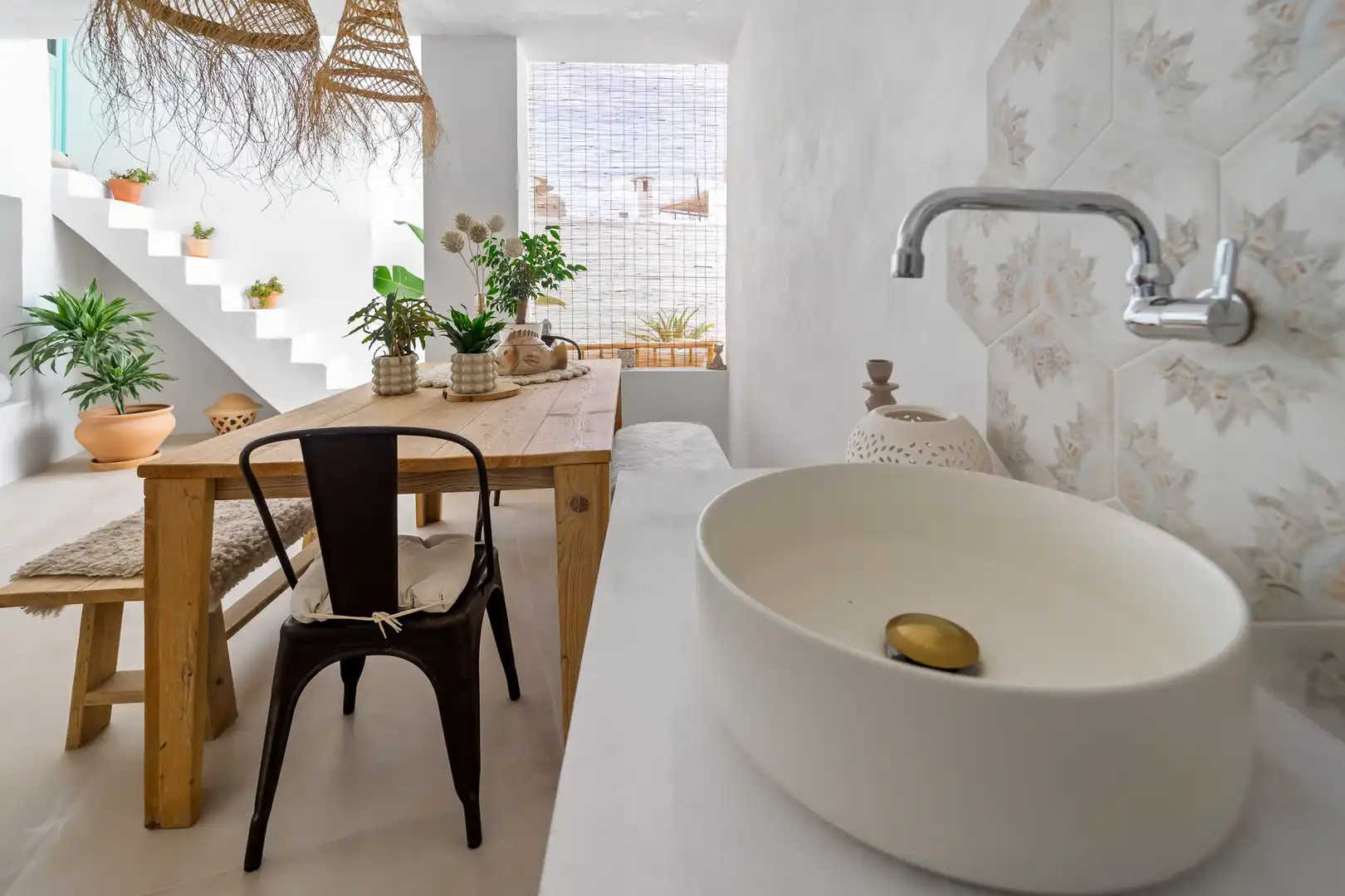 Badezimmer von Haus oder Chalet zum Verkauf in Felanitx mit Klimaanlage, Heizung und Terrasse