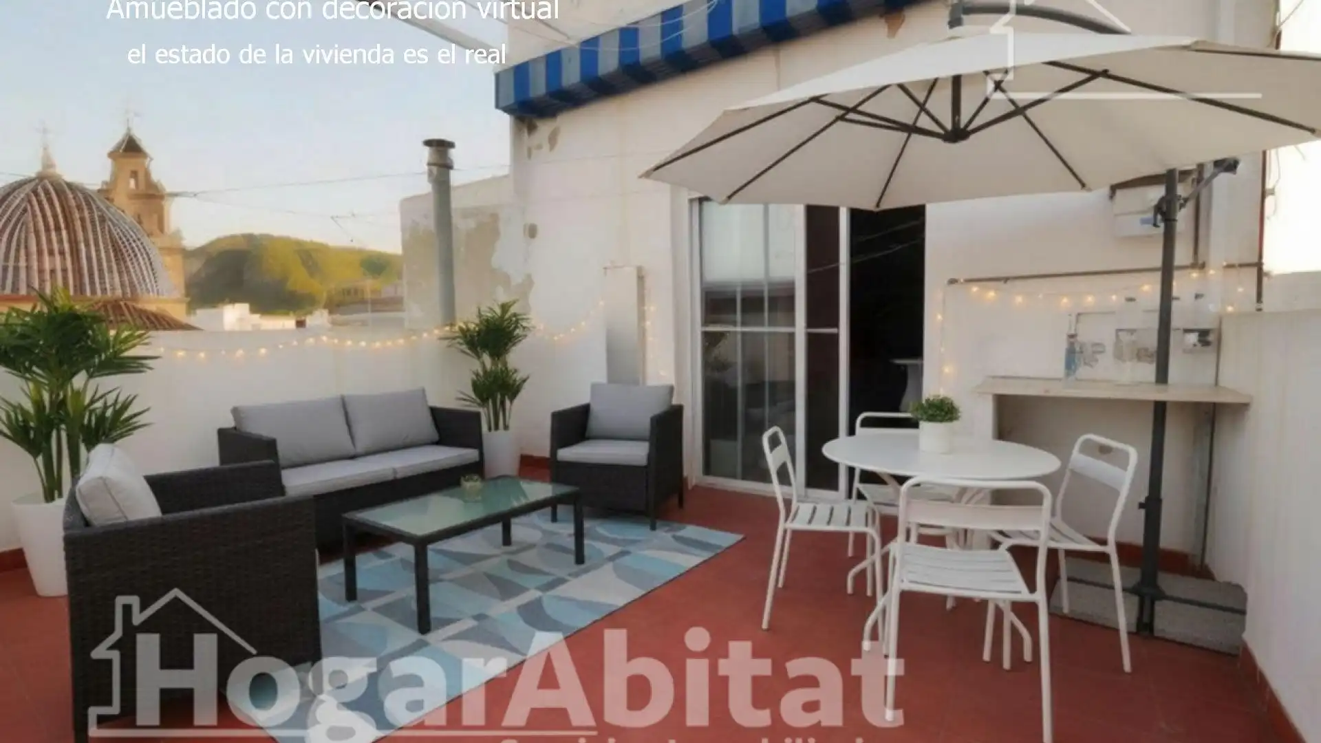 Terrace of Houses for sale in Tavernes de la Valldigna  with Air Conditioner, Terrace and Furnished
