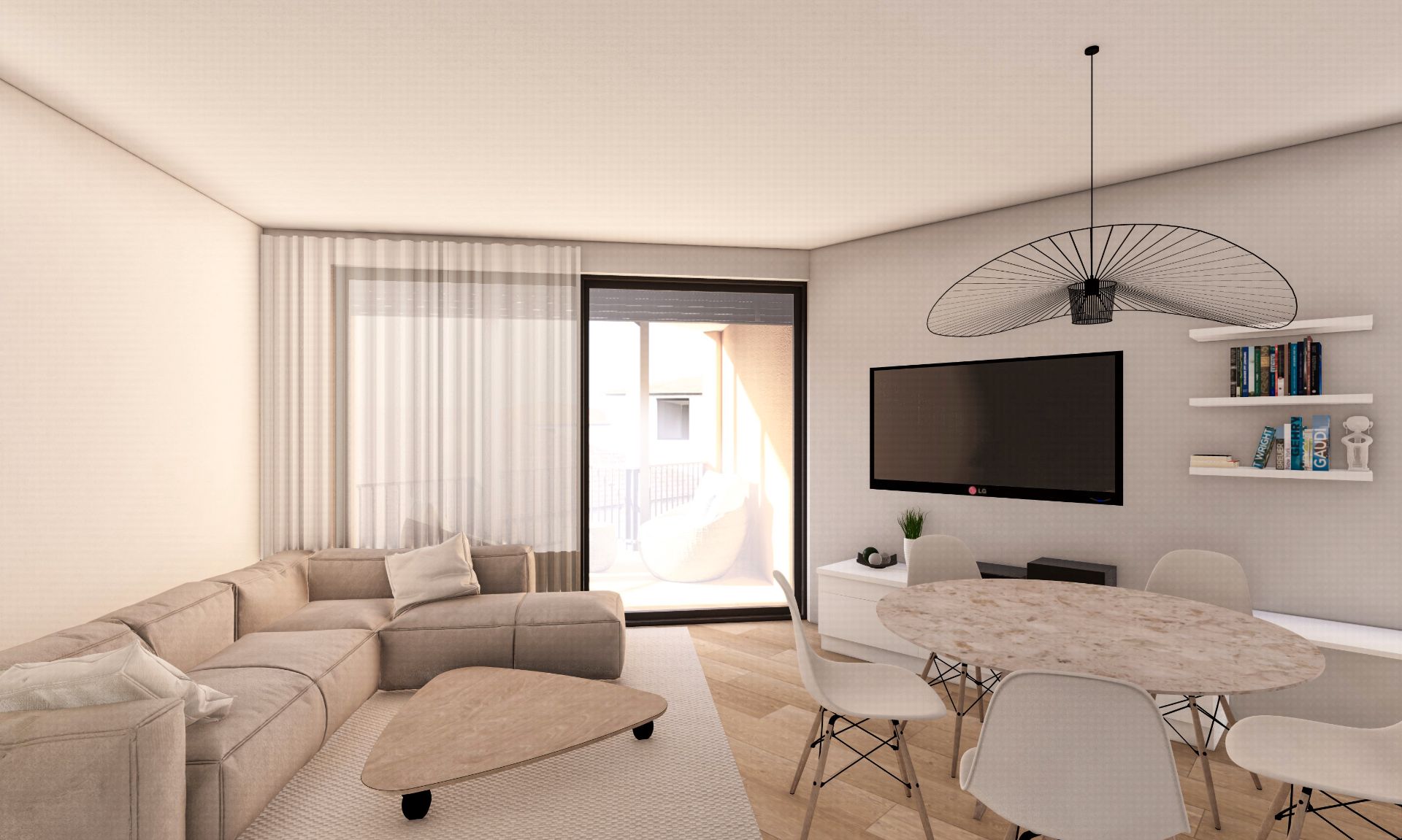 Wohnzimmer von Wohnung zum verkauf in Vacarisses