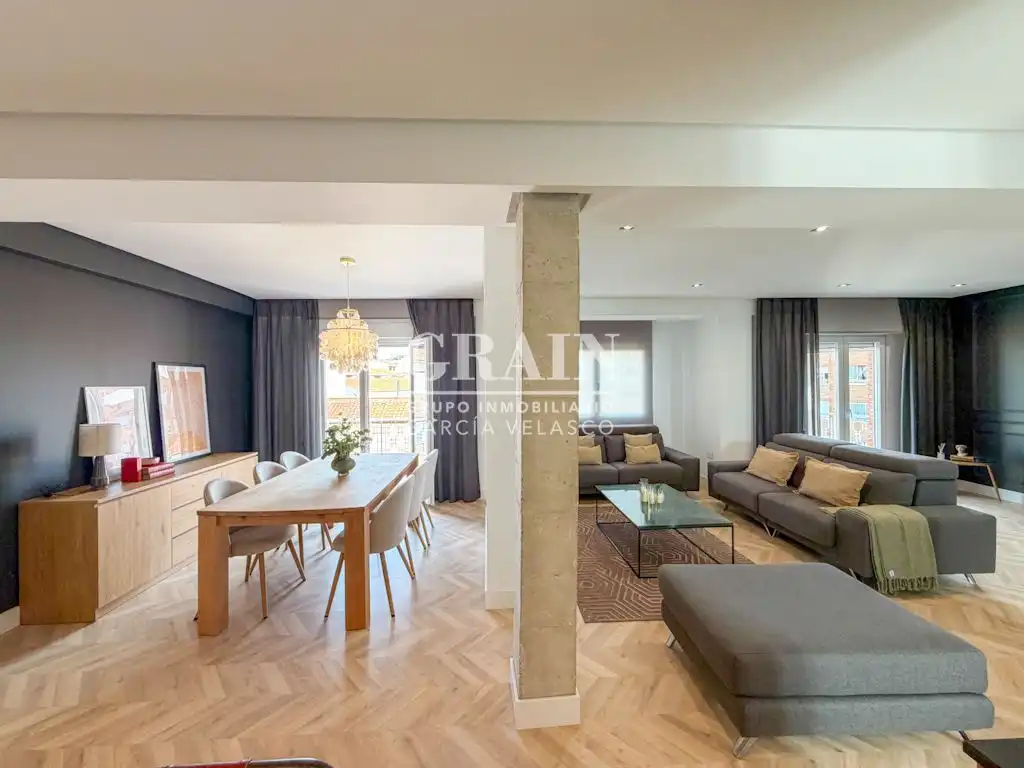 Wohnzimmer von Dachboden zur Miete in Albacete mit Heizung, Terrasse und Balkon