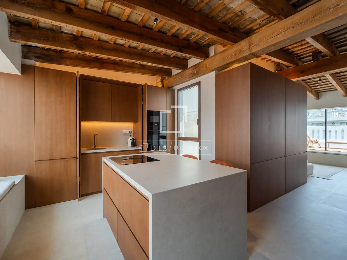 Cocina de Ático de alquiler en Valencia con Aire acondicionado, Calefacción y Terraza