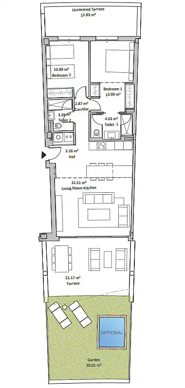 Apartament amb terrassa en venda a Torreblanca del Sol, imagen 16