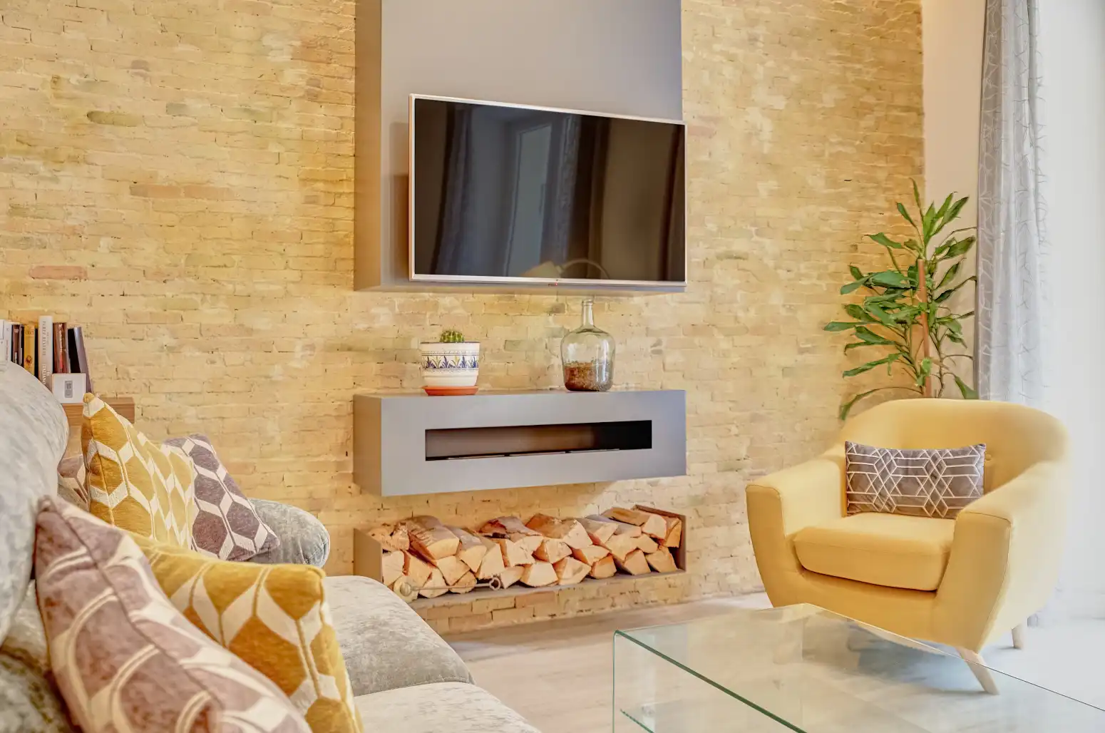 Sala de estar de Piso en venta en  Pamplona / Iruña con Calefacción, Parquet y Amueblado