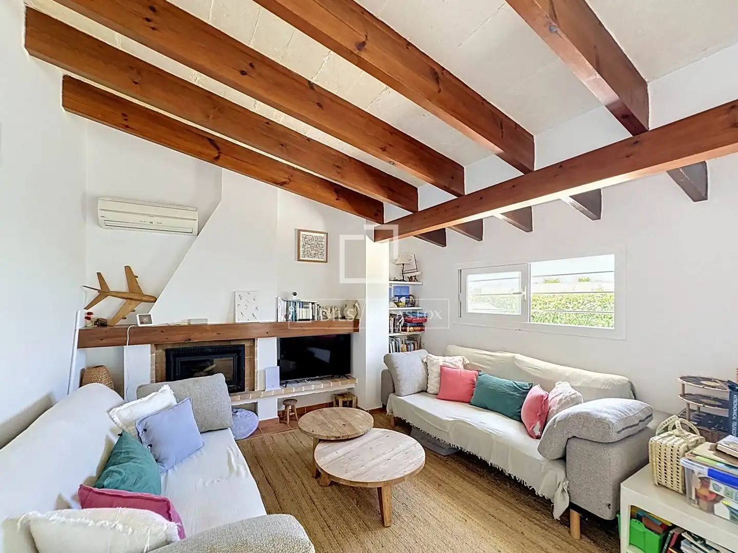 Sala d'estar de Casa o xalet en venda en Sant Lluís amb Aire condicionat, Calefacció i Jardí privat
