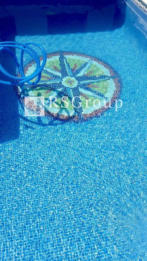 Piscina de Casa o xalet en venda en El Real de la Jara amb Aire condicionat, Jardí privat i Terrassa