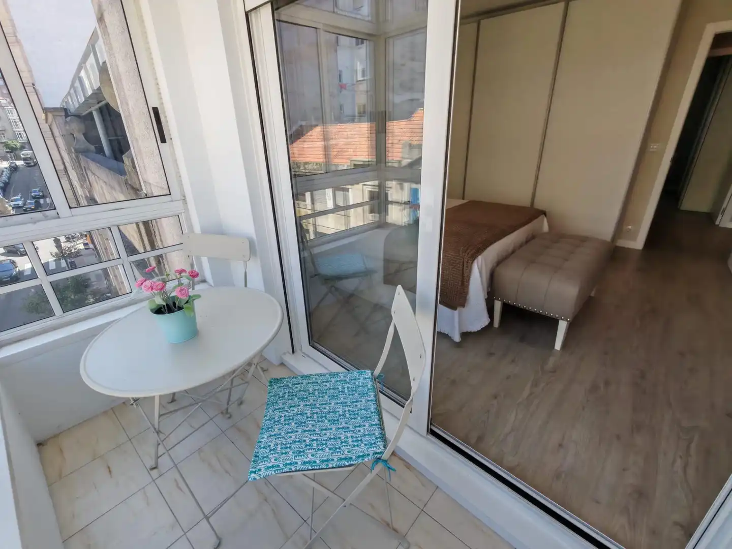 Balcony of Flat for rent in Vigo   with Heating, Terrace and Storage room