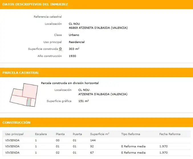 Aparcament de Casa o xalet en venda en Atzeneta d'Albaida