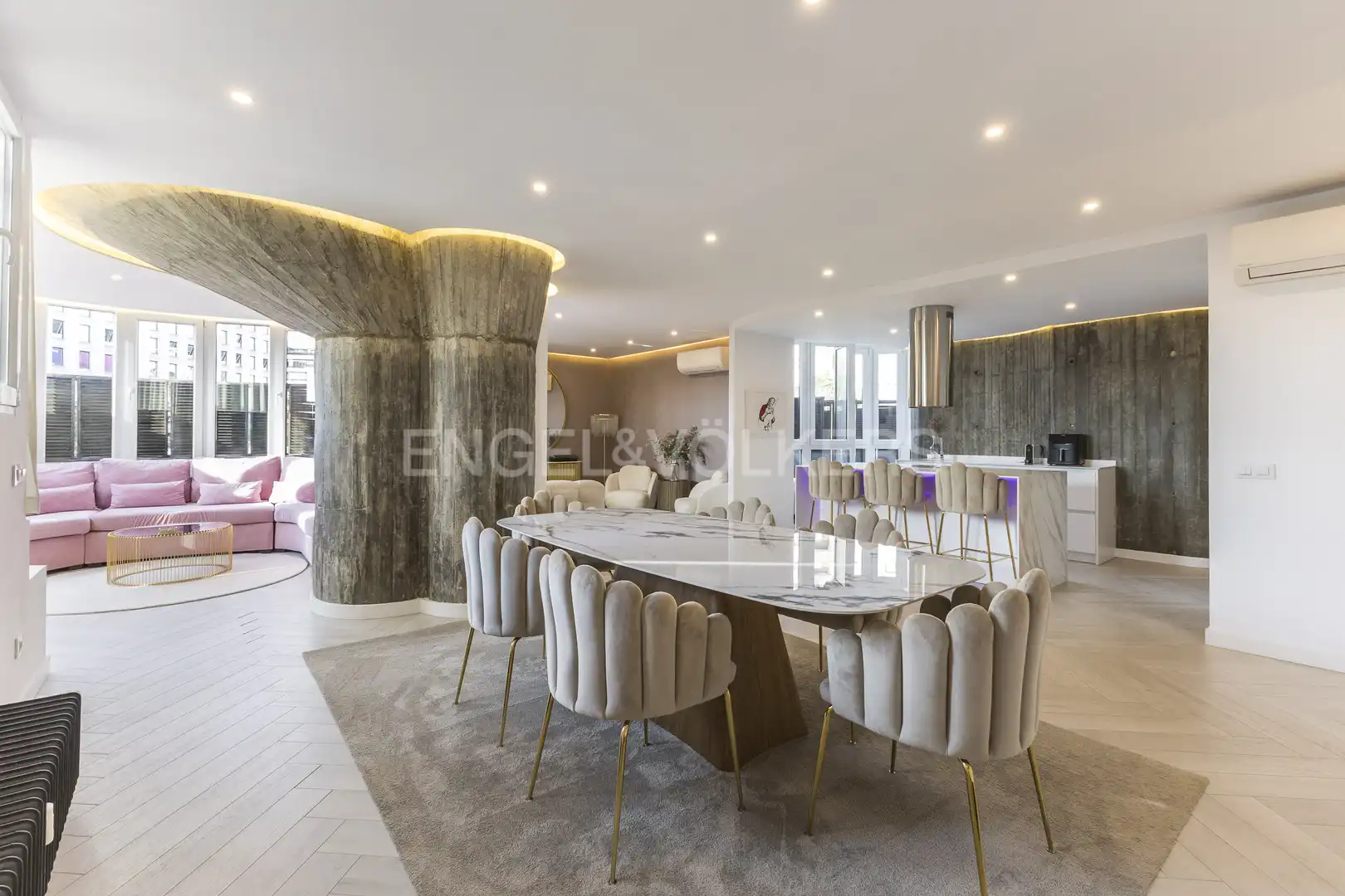 Dining room of Flat for rent in Madrid  with Air Conditioner, Heating and Furnished