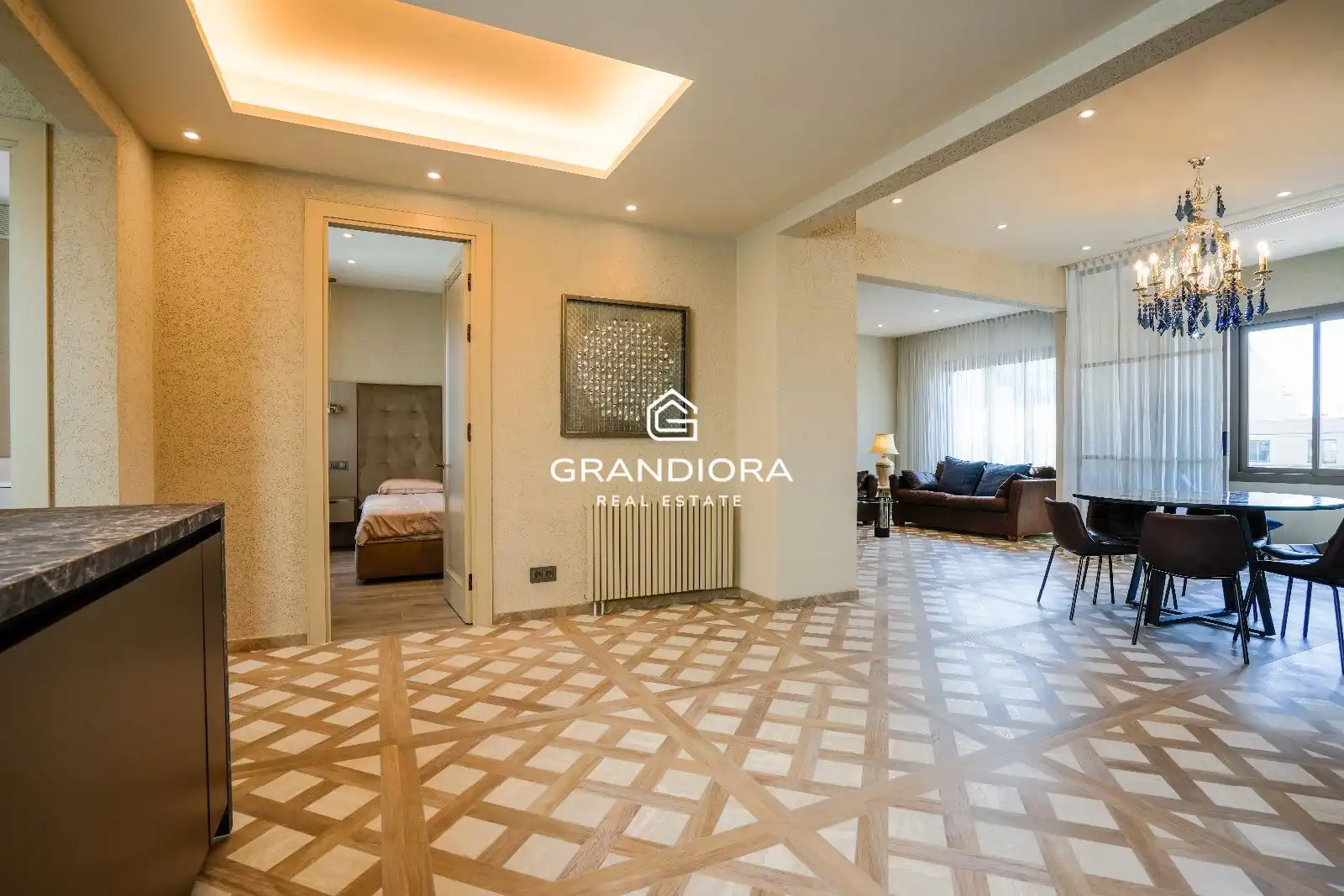 Sala d'estar de Apartament de lloguer en Badalona amb Aire condicionat, Calefacció i Moblat