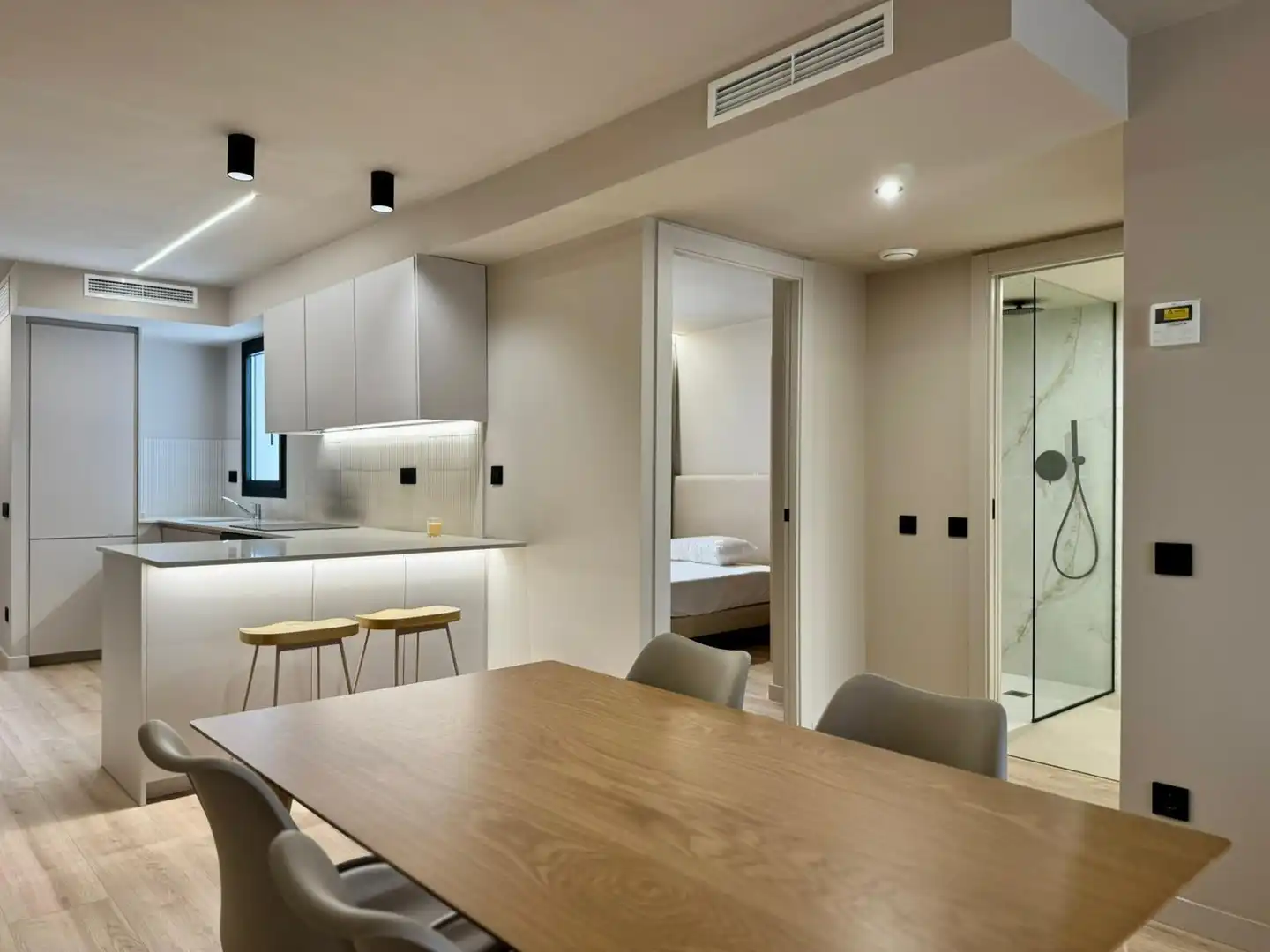 Cocina de Piso de alquiler en Barcelona con Aire acondicionado, Calefacción y Amueblado
