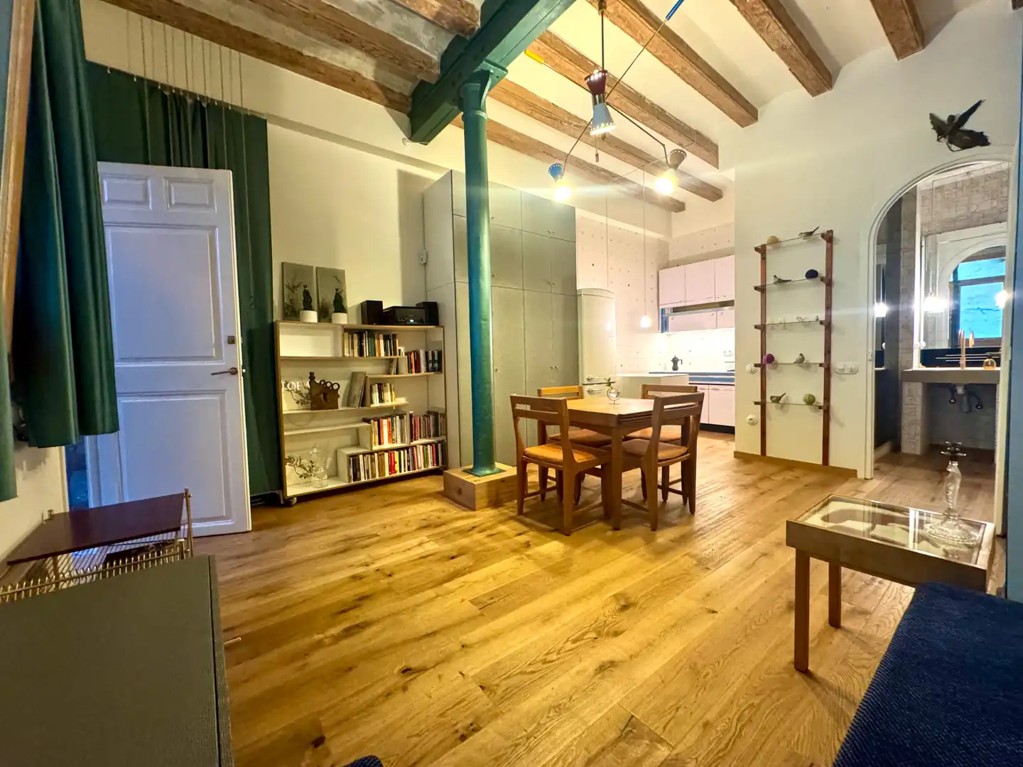 Dining room of Lofts for sale in Barcelona  with Air Conditioner, Private garden and Parquet flooring