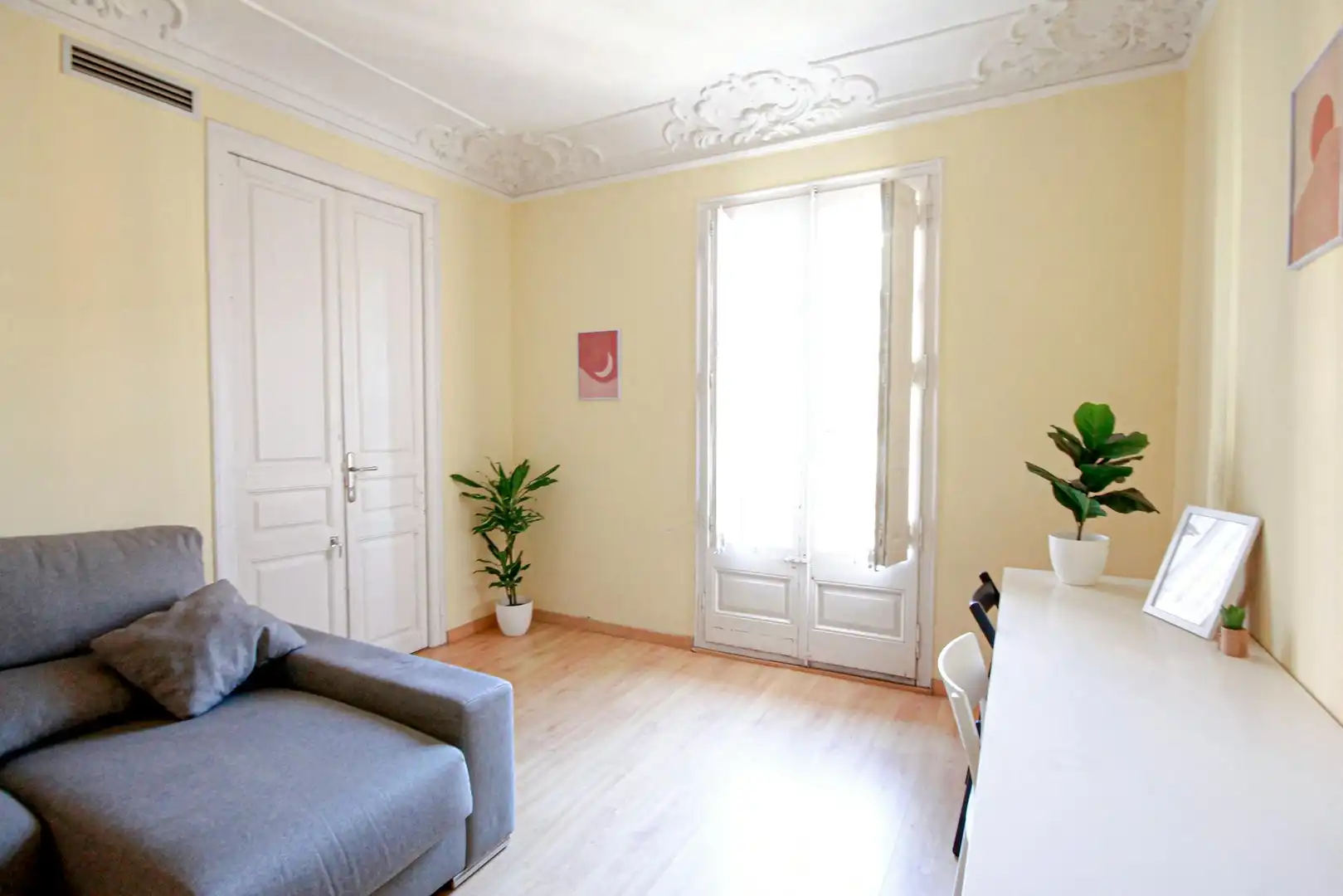 Wohnzimmer von Wohnung zur untervermieten in  Barcelona Capital mit Heizung, Möbliert und Waschmaschine