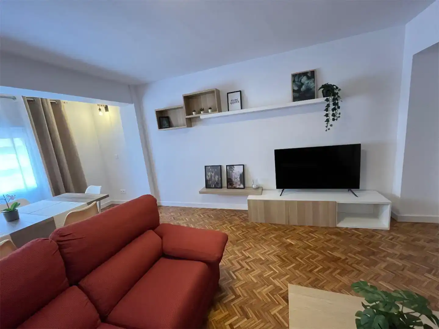 Sala d'estar de Pis per a compartir en Zaragoza amb Aire condicionat, Parquet i Moblat