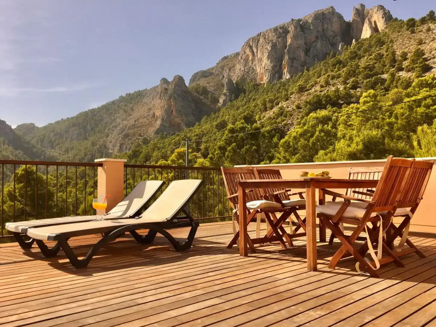 Terrace of Flat for rent in Polop  with Air Conditioner, Private garden and Parquet flooring